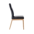 ACME Raquan Side Chair (Set-2) in Black Leather & Walnut