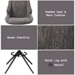 ACME Malika Side Chair wSwivel (Set-2) in Brown Chenille