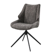 ACME Malika Side Chair wSwivel (Set-2) in Brown Chenille