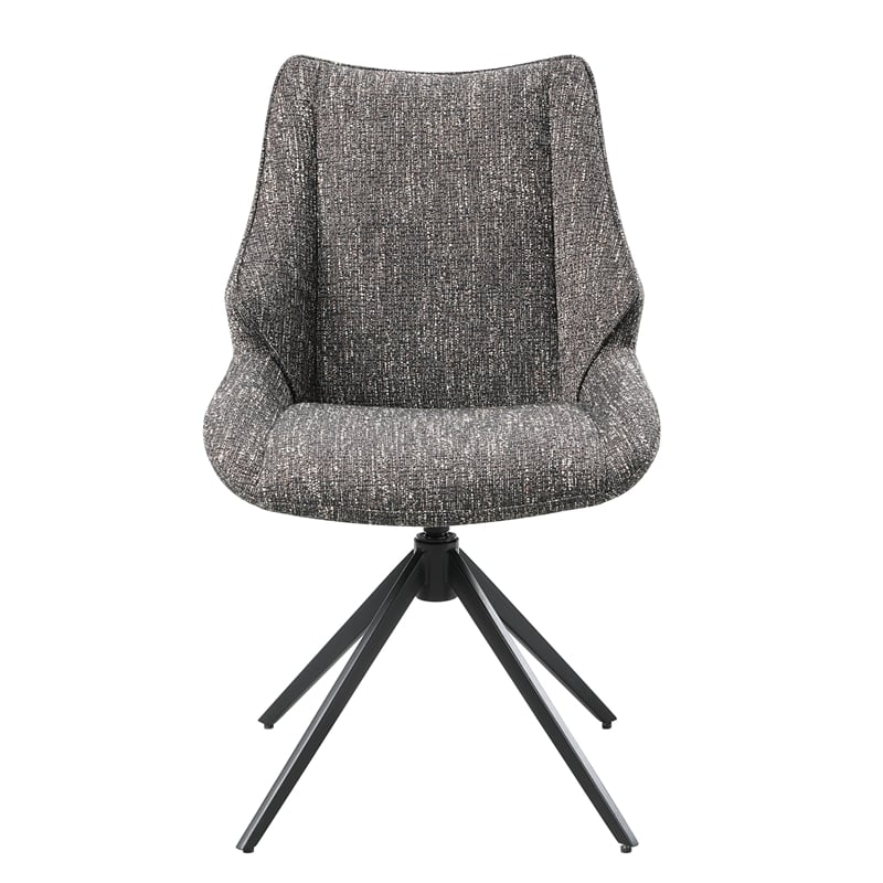 ACME Malika Side Chair wSwivel (Set-2) in Brown Chenille