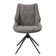 ACME Malika Side Chair wSwivel (Set-2) in Brown Chenille