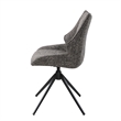 ACME Malika Side Chair wSwivel (Set-2) in Brown Chenille