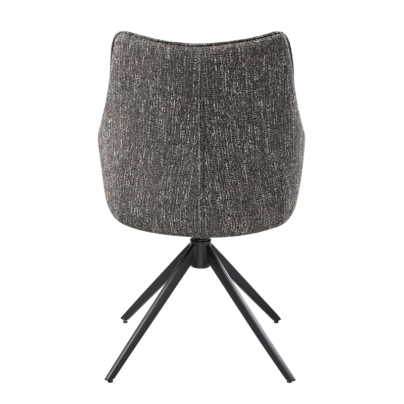 ACME Malika Side Chair wSwivel (Set-2) in Brown Chenille