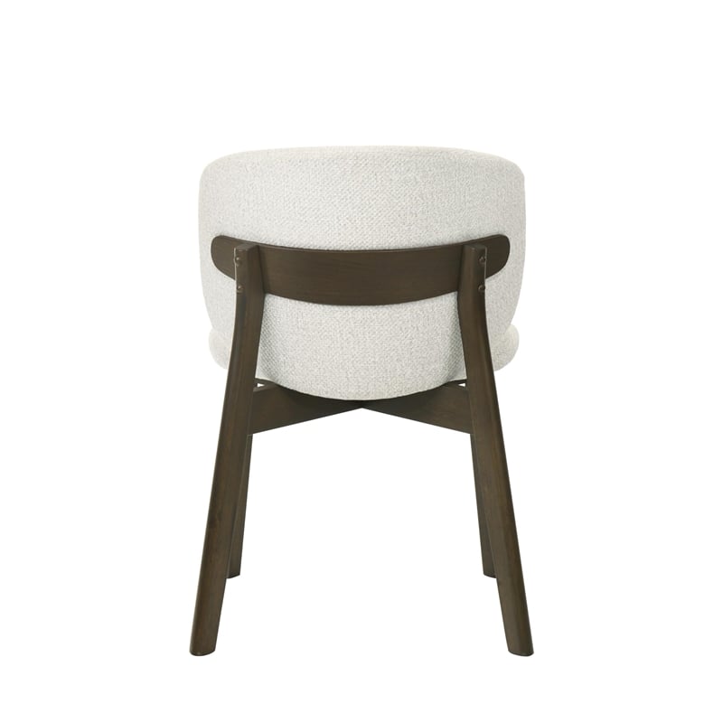 ACME Mallin Side Chair (Set-2) in Gray Chenille & Walnut