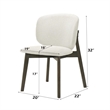 ACME Mallin Side Chair (Set-2) in Gray Chenille & Walnut