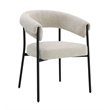 ACME Jirina Arm Chair (Set-2) in Beige Chenille & Black