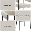 ACME Jirina Arm Chair (Set-2) in Beige Chenille & Black