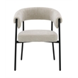 ACME Jirina Arm Chair (Set-2) in Beige Chenille & Black