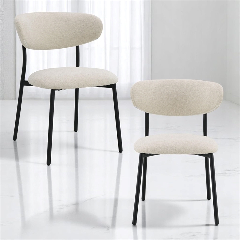 ACME Jirina Side Chair (Set-2) in Beige Chenille