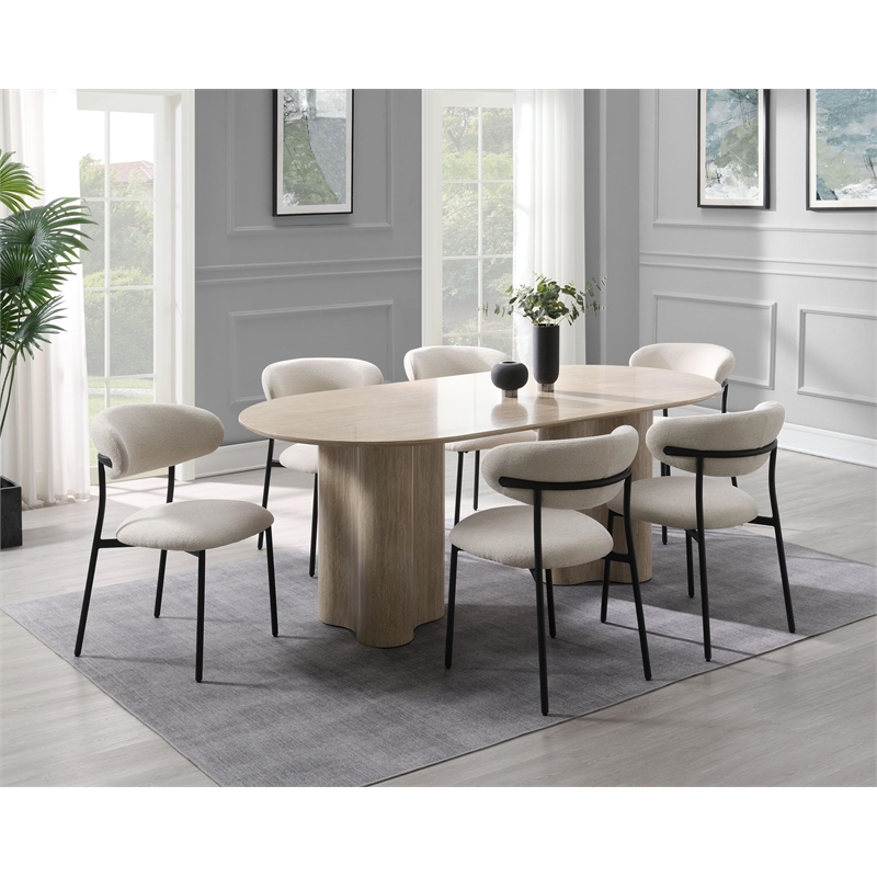 ACME Jirina Side Chair (Set-2) in Beige Chenille