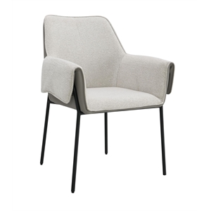 ACME Jirina Arm Chair (Set-2) in Beige Chenille