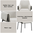 ACME Jirina Arm Chair (Set-2) in Beige Chenille