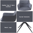 ACME Hester Arm Chair (Set-2) in Gray Fabric