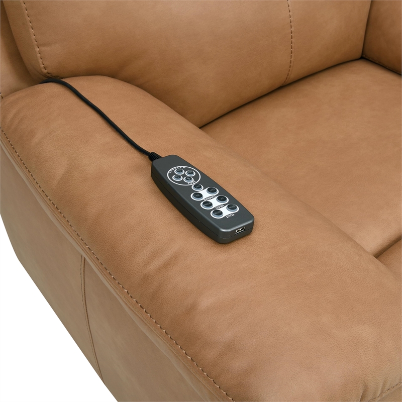 ACME Chavis Power Motion Loveseat w/USB & Power Headrest in Brown Leather Aire