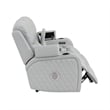 ACME Elonzo Power Motion Loveseat in Light Gray Synthetic Leather