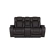 ACME Wendell Power Motion Loveseat in Dark Gray Microfiber