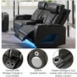 ACME Taddeo Power Motion Loveseat in Dark Gray Synthetic Leather