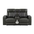 ACME Taddeo Power Motion Loveseat in Dark Gray Synthetic Leather