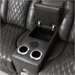 ACME Taddeo Power Motion Loveseat in Dark Gray Synthetic Leather