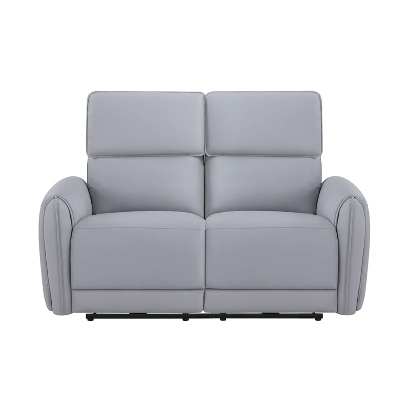 ACME Jeromie Power Motion Loveseat  w/USB Port  in Gray Synthetic Leather