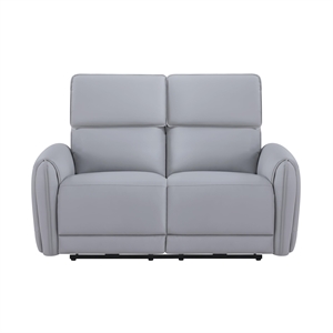 ACME Jeromie Power Motion Loveseat  w/USB Port  in Gray Synthetic Leather