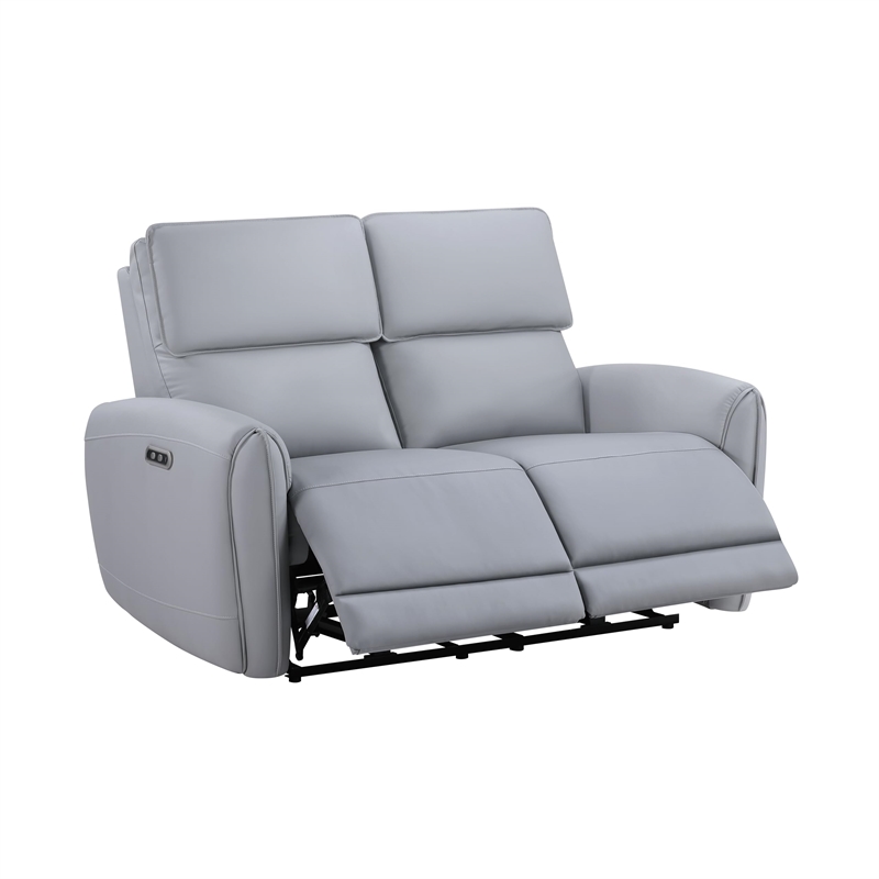 ACME Jeromie Power Motion Loveseat  w/USB Port  in Gray Synthetic Leather