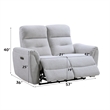 ACME Eastre Power Motion Loveseat  w/USB Port  in Gray Chenille
