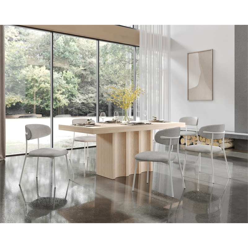 ACME Inca Dining Table in Travertine Stone