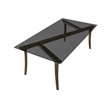 ACME Danzel Dining Table w/Glasss Top in Clear and Vintage Oak