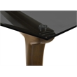 ACME Danzel Dining Table w/Glasss Top in Clear and Vintage Oak
