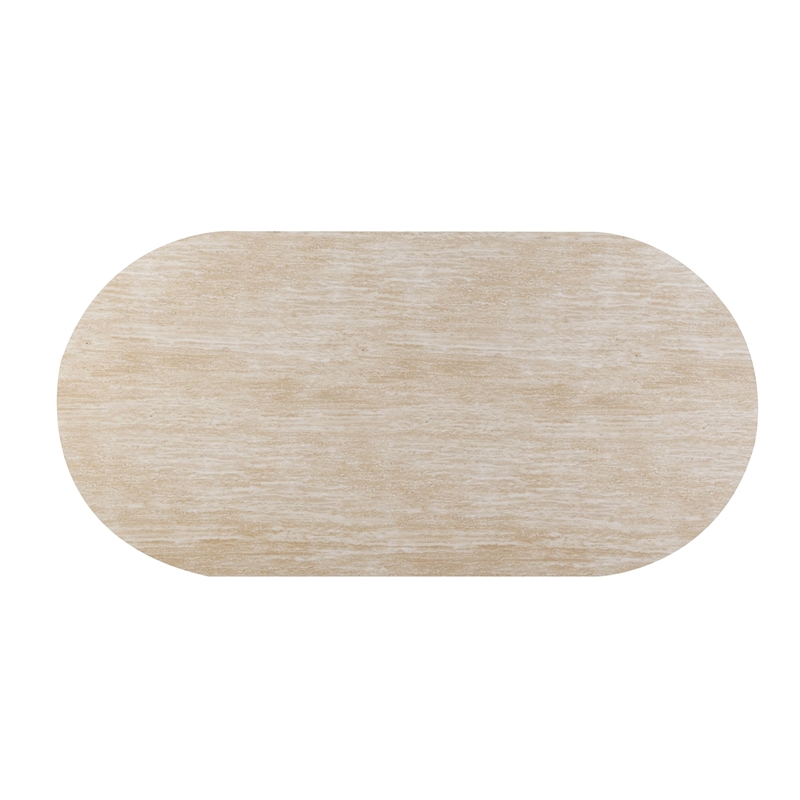 ACME Jirina Dining Table in Travertine Pattern