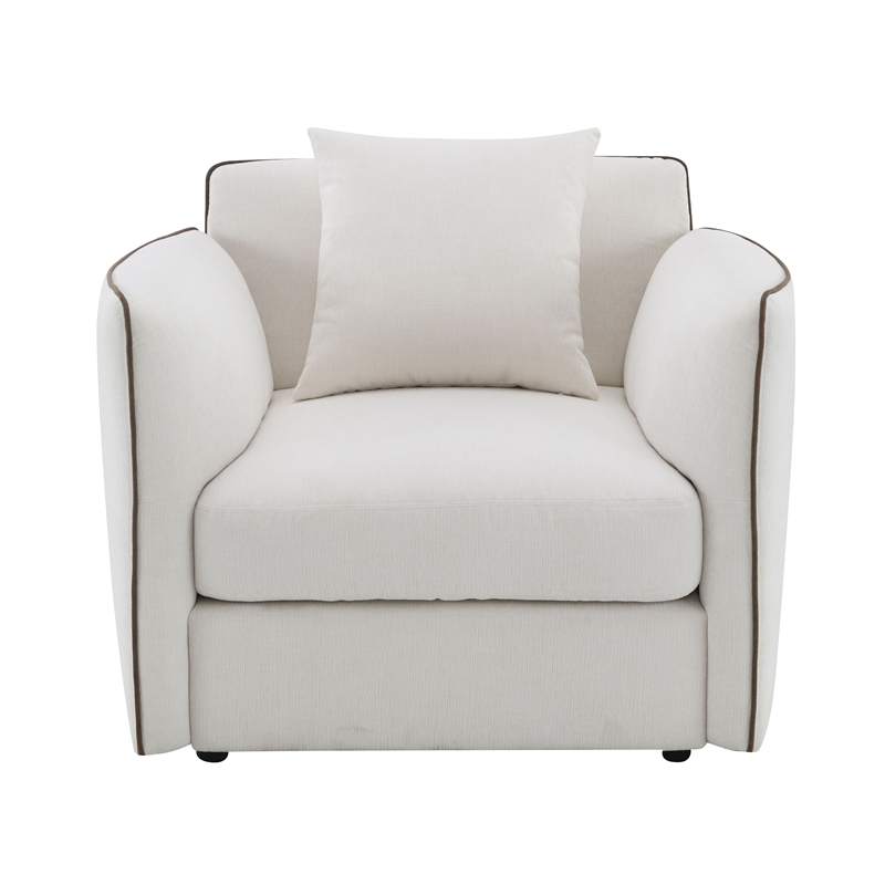 ACME Yolanda Chair w/Pillow in Beige Chenille