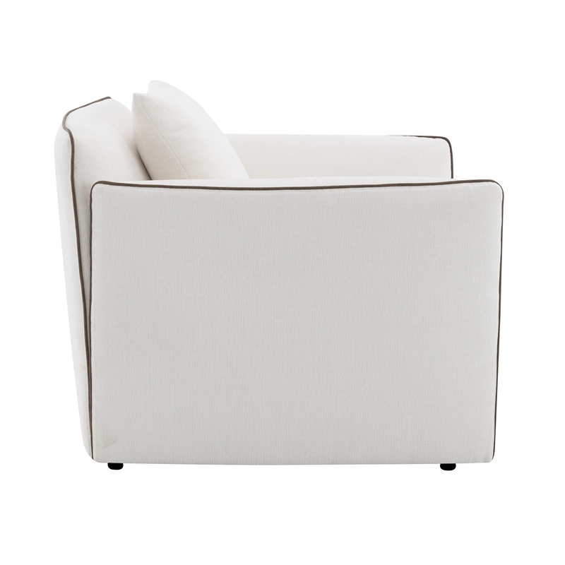 ACME Yolanda Chair w/Pillow in Beige Chenille