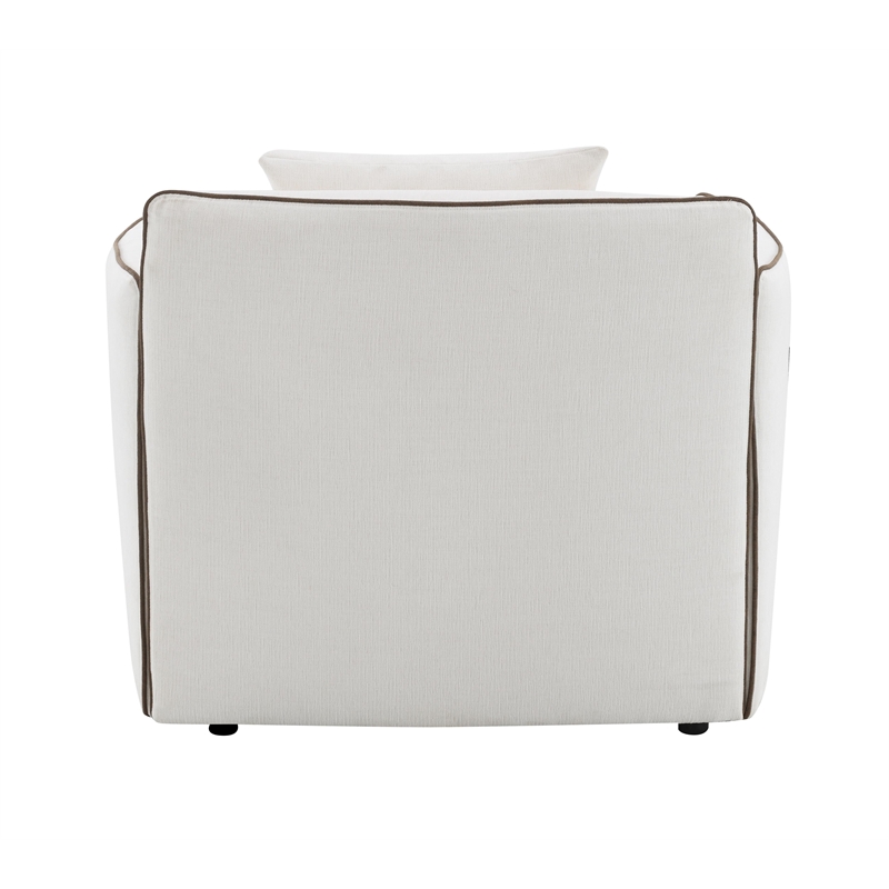 ACME Yolanda Chair w/Pillow in Beige Chenille