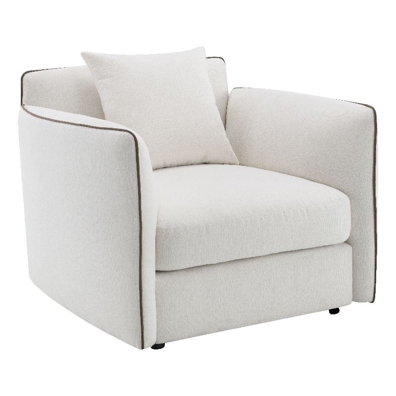 ACME Yolanda Chair w/Pillow in Beige Chenille