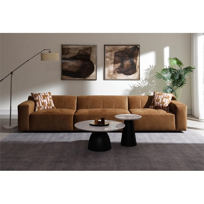 ACME Zoey Modular - Armless Chair  in Chocolate Suede