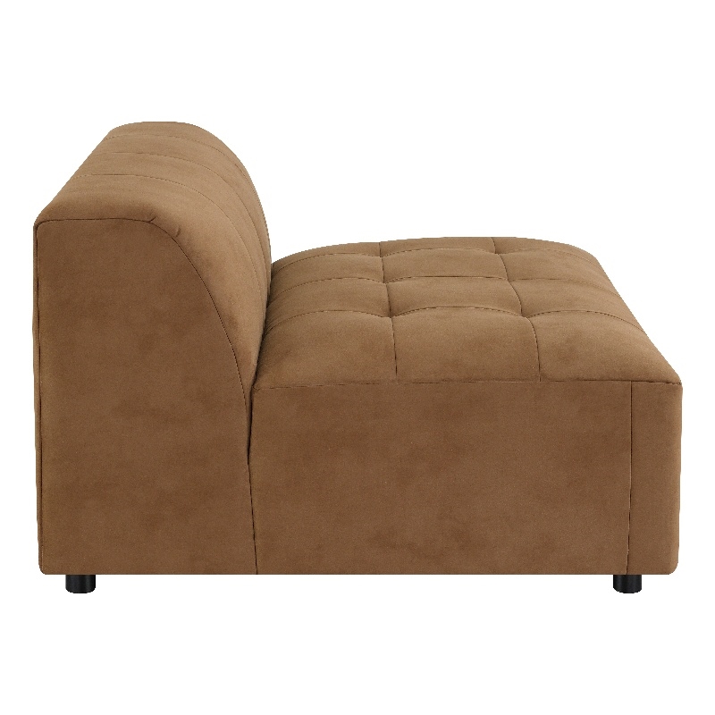 ACME Zoey Modular - Armless Chair  in Chocolate Suede