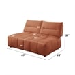 ACME Loanna Modular - Loveseat in Coral Red  Linen