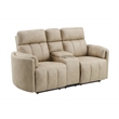 ACME Elison Motion Loveseat w/Console in Dark Beige Polish Microfiber