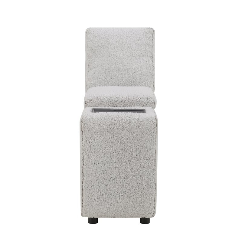 ACME Tarrance Modular Console w/Wireless Charging & USB in GraySherpa & Velvet