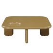 ACME Joane Coffee Table in Yellowish Brown & Light Gray High Gloss