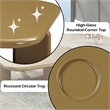 ACME Joane Coffee Table in Yellowish Brown & Light Gray High Gloss
