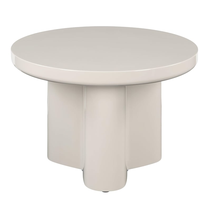ACME Joane End Table in Light Gray High Gloss