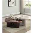 ACME Yoab Coffee Table in Smoked Oak  & Light Gray High Gloss