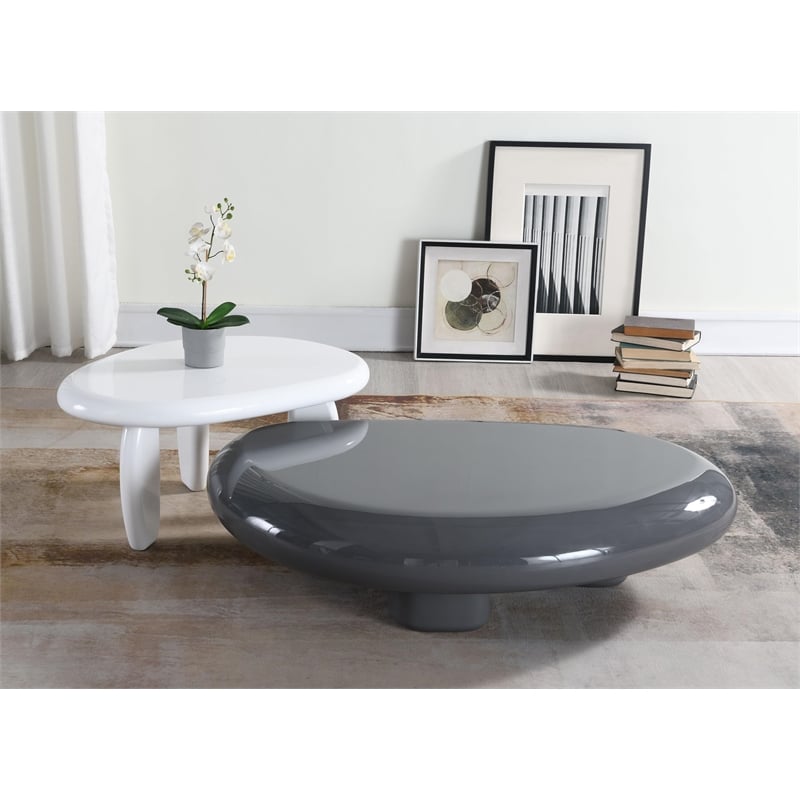 ACME Charlene Coffee Table in Gray High Gloss