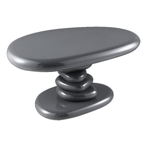 ACME Charlene End Table in Gray High Gloss