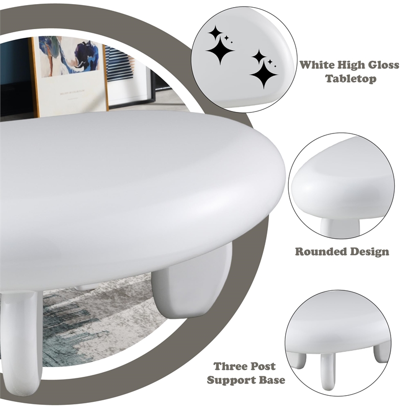 ACME Wylie Coffee Table in White High Gloss