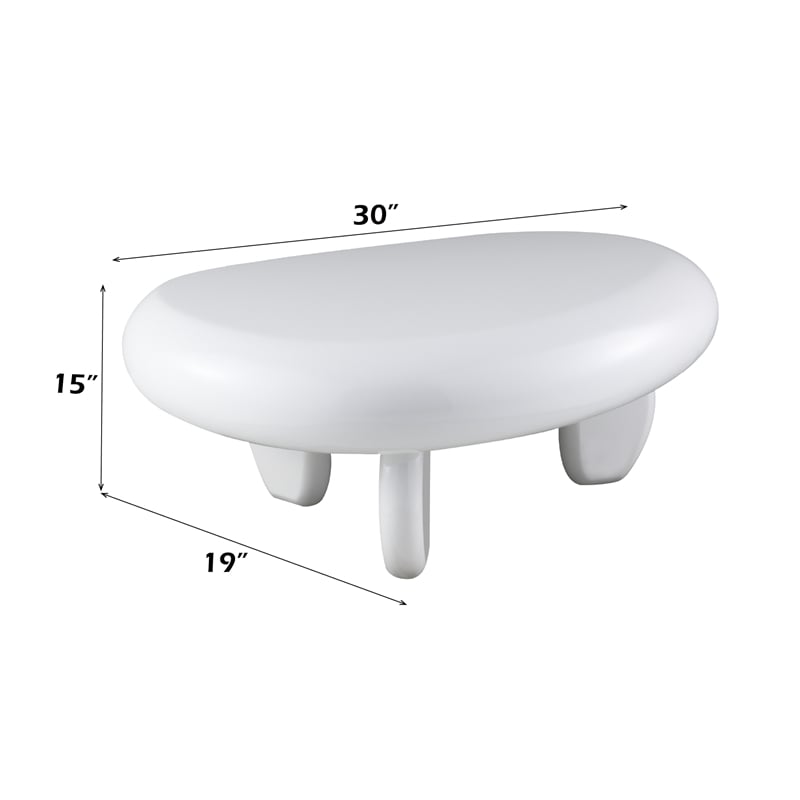 ACME Wylie End Table in White High Gloss