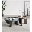 ACME Lakita End Table in Blackish Green/ Dark Blond High Gloss & Smoked Oak