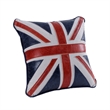 ACME Brancaster Accent Cushion (Set-2) in Vintage Blue & Red Leather & Linen
